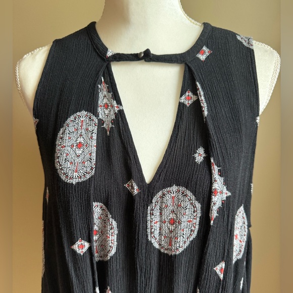 Free People Snap Out of It Swing Floral Mini Dress in Black - Picture 5 of 10